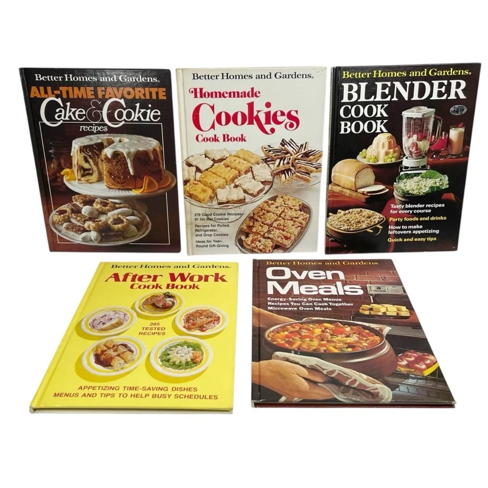 Lot Of 5 Better Homes & Gardens Hardcover Test Kitchen Cook Books